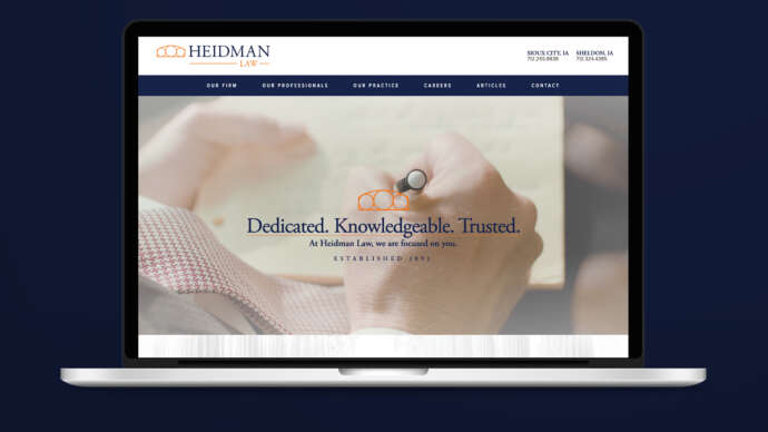 Heidman Law Firm Website